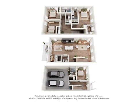 Floor plan for 4 beds, 3.5 baths, 1939 sqft